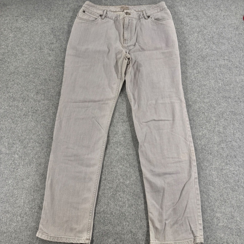 J. Jill Authentic Fit Below Waist Gray Straight Leg Stretch Jeans Womens Size 10
